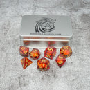 Sauron's Eye |  7 Piece Moving Eye DnD Dice Set | Acrylic RPG Gaming Dice