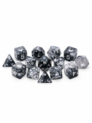 Misty Step – Black & Silver 14-Piece D&D Dice Set