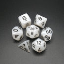 Snowy Owl - 7 Piece DnD Dice Set | Acrylic RPG Gaming Dice