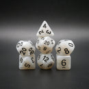 Snowy Owl - 7 Piece DnD Dice Set | Acrylic RPG Gaming Dice