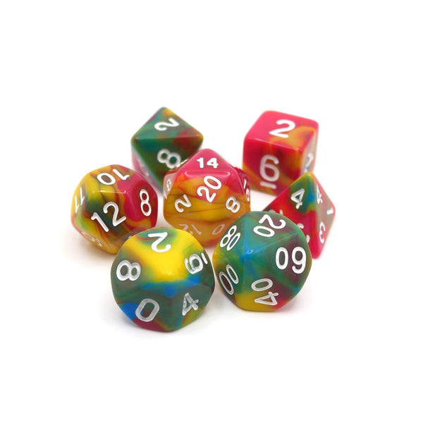 5X D20 Dice 20 Sided Set Poly 20mm For D&D Infinity RPG Games Acrylic 5  Pieces