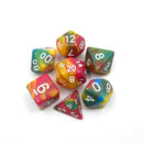 Spiral Lollipop - 7 Piece DnD Dice Set | Acrylic RPG Gaming Dice