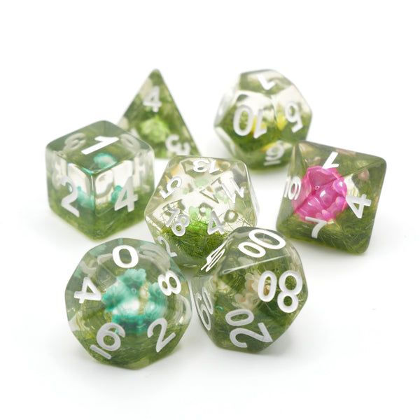 Spring Offering - 7 Piece DnD Dice Set | Acrylic RPG Gaming Dice