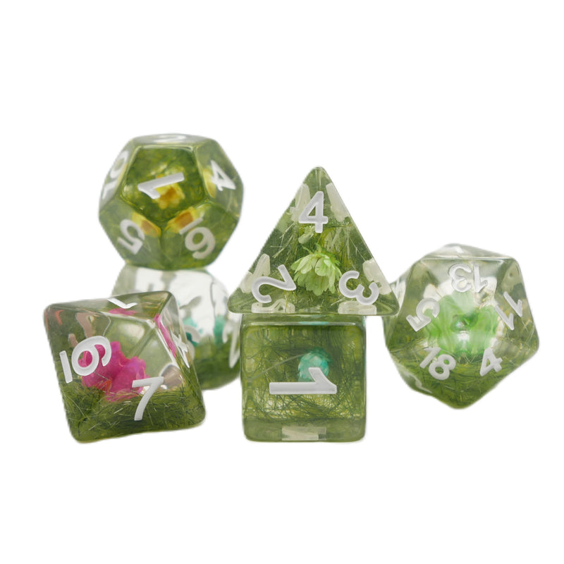 Spring Offering - 7 Piece DnD Dice Set | Acrylic RPG Gaming Dice