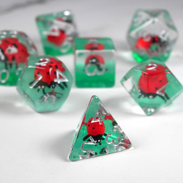 Summertime - 7 Piece DnD Dice Set | Acrylic RPG Gaming Dice