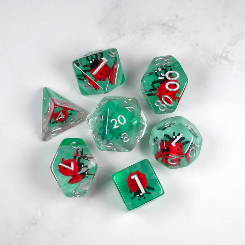 Summertime - 7 Piece DnD Dice Set | Acrylic RPG Gaming Dice