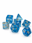 Frost Light – Blue 7-Piece Acrylic D&D Dice Set