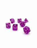 Amethyst Ingots – Transparent Purple 7-Piece Acrylic D&D Dice Set
