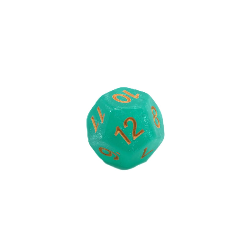 Vaporeon's Tail- 7 Piece DnD Dice Set | Acrylic RPG Gaming Dice