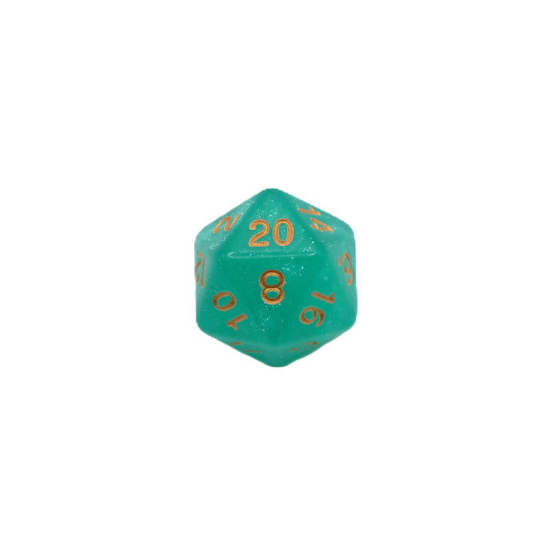 Vaporeon's Tail- 7 Piece DnD Dice Set | Acrylic RPG Gaming Dice