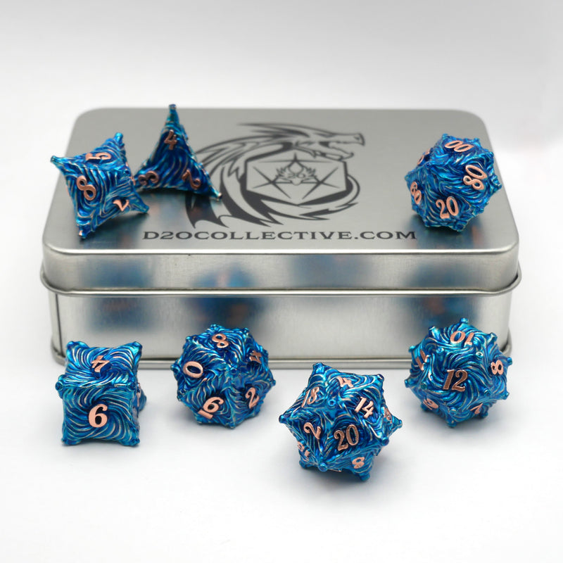 Whirlpool - 7 Piece DnD Dice Set | Metal RPG Gaming Dice