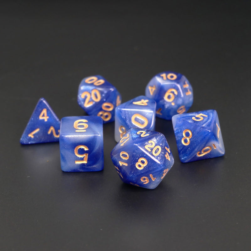 Astral Navigation - 7 Piece DnD Dice Set | Acrylic RPG Gaming Dice