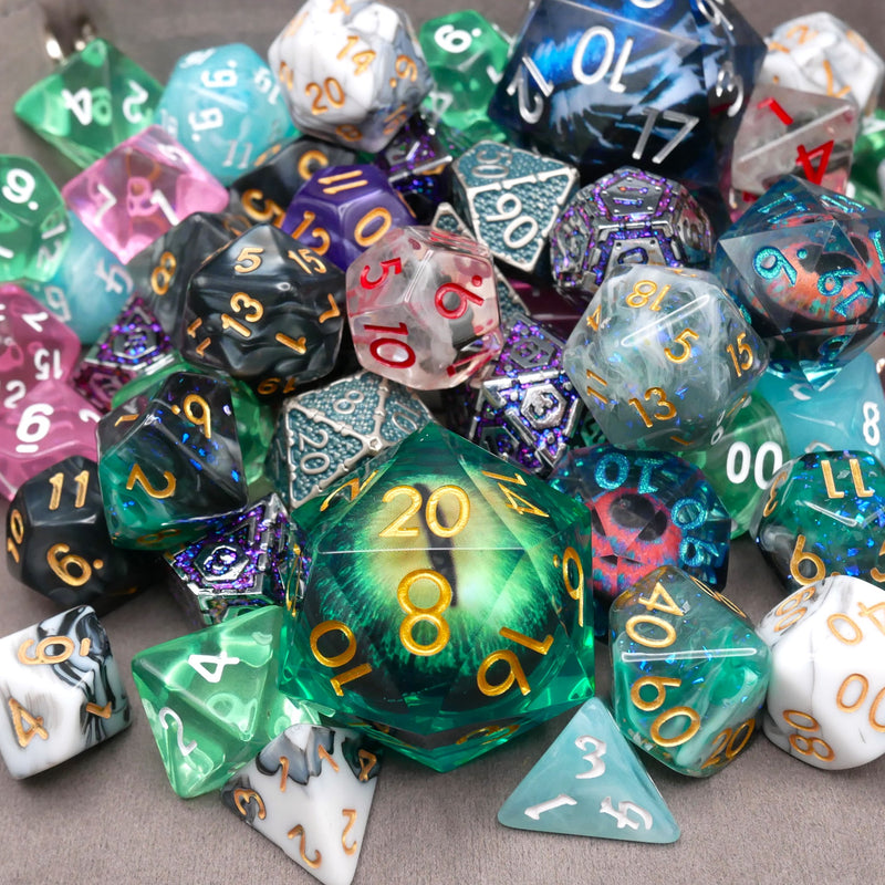 Mystery Stash- 7 DnD Dice Sets | Acrylic RPG Gaming Dice