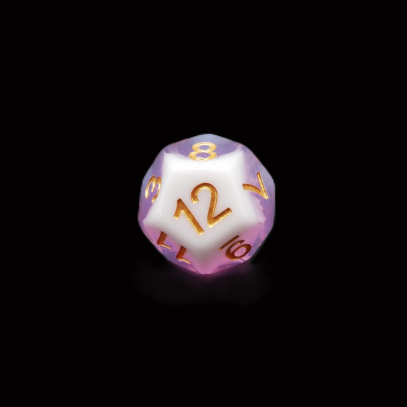 Creamsicle of Doom - 7 Piece DnD Dice Set | Acrylic RPG Gaming Dice