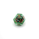 Green Slaadi's Eye - 7 Piece Moving Eye DnD Dice Set | Acrylic RPG Gaming Dice
