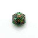 Green Slaadi's Eye - 7 Piece Moving Eye DnD Dice Set | Acrylic RPG Gaming Dice