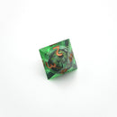 Green Slaadi's Eye - 7 Piece Moving Eye DnD Dice Set | Acrylic RPG Gaming Dice