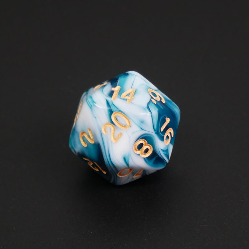 Marbled Malice - 7 Piece DnD Dice Set | Acrylic RPG Gaming Dice