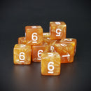 Melted Gold 10d6 - DnD Dice Set | Acrylic RPG Gaming Dice