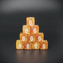 Melted Gold 10d6 - DnD Dice Set | Acrylic RPG Gaming Dice