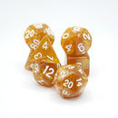 Melted Gold - 7 Piece DnD Dice Set | Acrylic RPG Gaming Dice