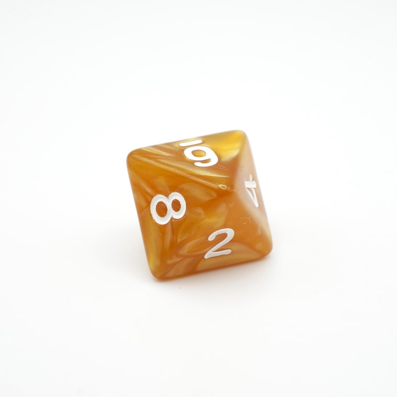 Melted Gold - 7 Piece DnD Dice Set | Acrylic RPG Gaming Dice