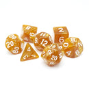 Melted Gold - 7 Piece DnD Dice Set | Acrylic RPG Gaming Dice