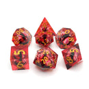 Nosferatu's Eye - 7 Piece Moving Eye DnD Dice Set | Acrylic RPG Gaming Dice