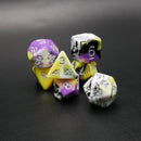Panic Abstraction - 7 Piece DnD Dice Set | Acrylic RPG Gaming Dice