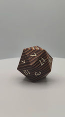 Wyrmwood - Giant D20 Chonk | Wood RPG Gaming Dice