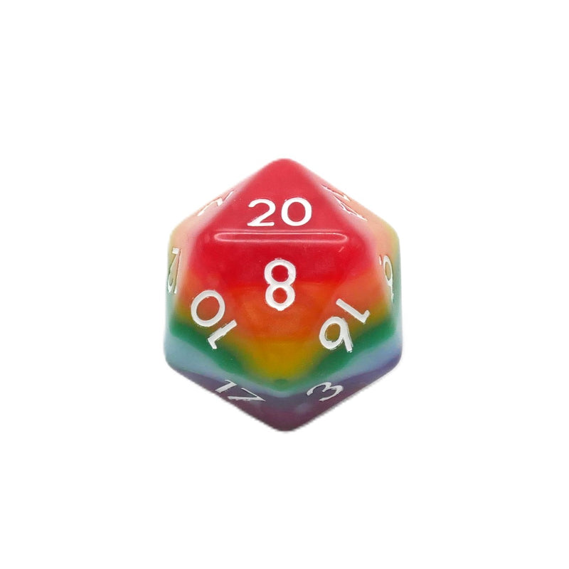 Rainbow Redux - 7 Piece DnD Dice Set | Acrylic RPG Gaming Dice