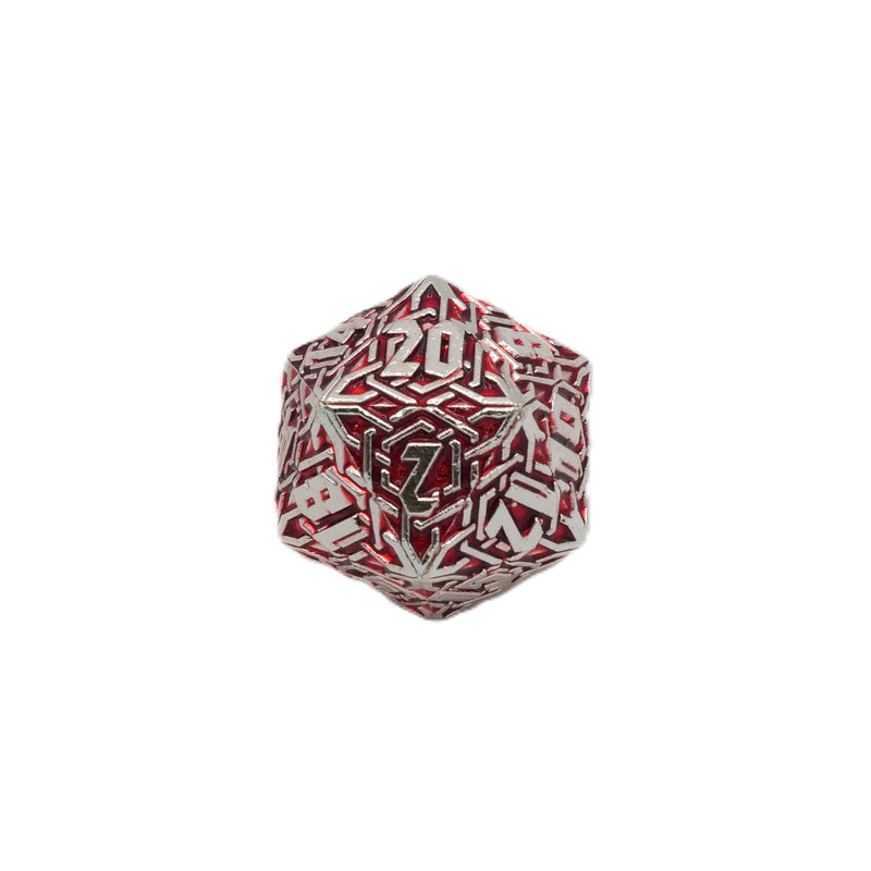 Silverfire - 7 Piece DnD Dice Set | Metal RPG Gaming Dice