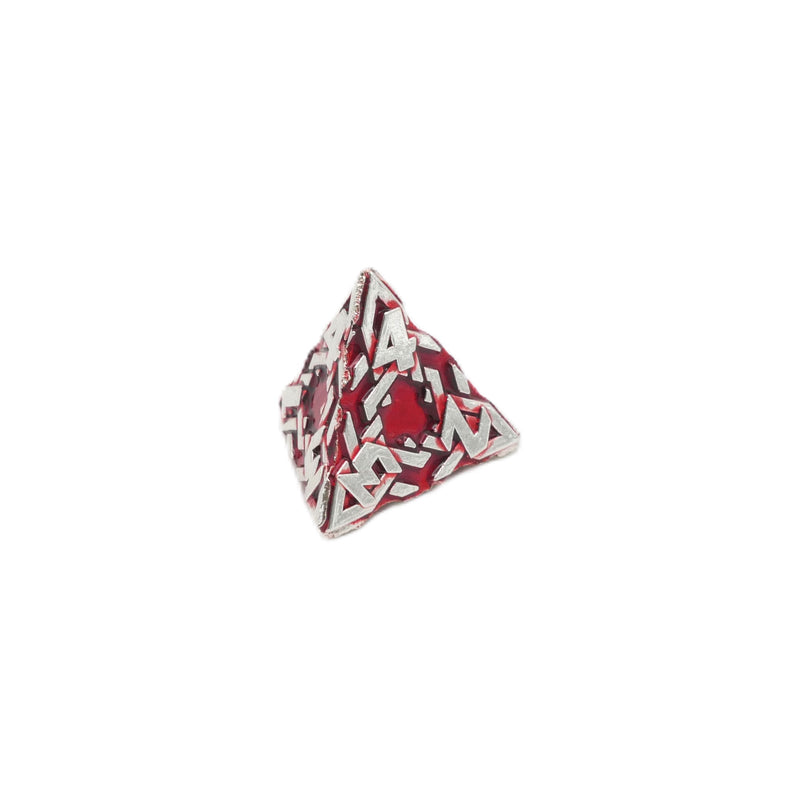 Silverfire - 7 Piece DnD Dice Set | Metal RPG Gaming Dice