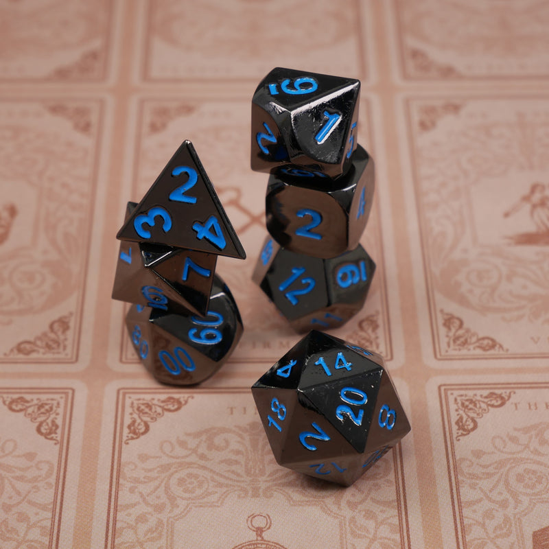 Ancient Hopes - 7 Piece DnD Dice Set | Metal RPG Gaming Dice