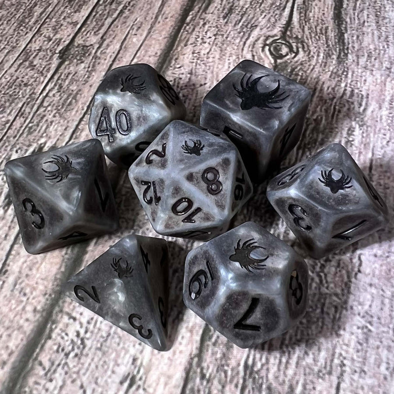 Ancient Stone - 7 Piece DnD Dice Set | Acrylic RPG Gaming Dice