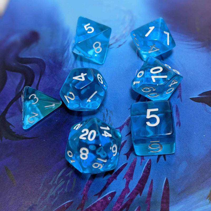 Boon of the Sea - 7 Piece DnD Dice Set | Acrylic RPG Gaming Dice