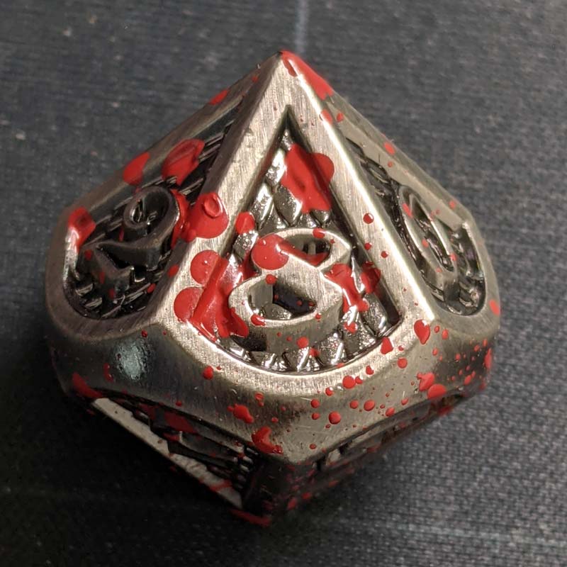 Dragon Slayer - 7 Piece DnD Dice Set | Metal RPG Gaming Dice