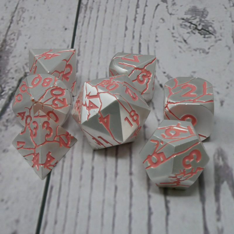 Frosted Faerie - 7 Piece DnD Dice Set | Metal RPG Gaming Dice