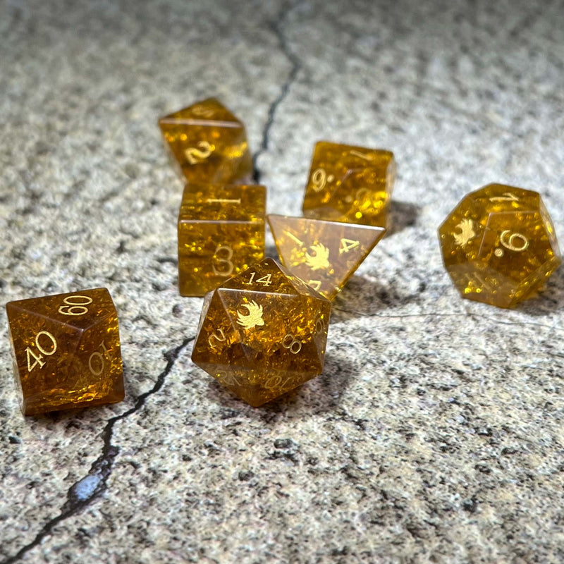 Fremen Honor - 7 Piece DnD Dice Set | Gemstone RPG Gaming Dice