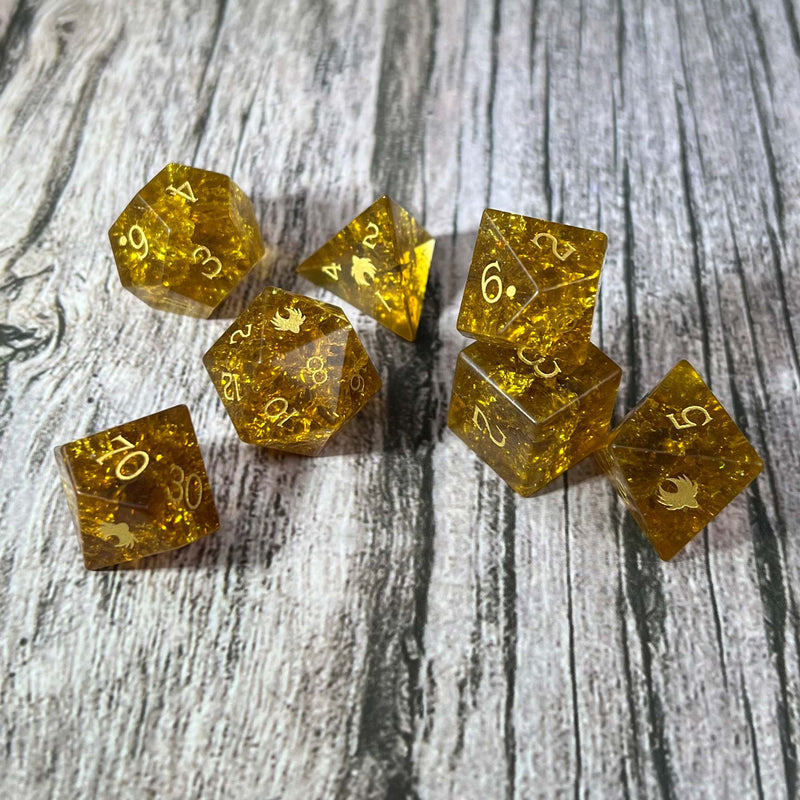 Fremen Honor - 7 Piece DnD Dice Set | Gemstone RPG Gaming Dice