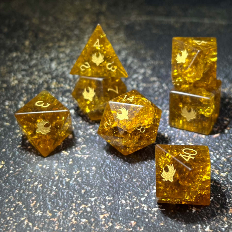 Fremen Honor - 7 Piece DnD Dice Set | Gemstone RPG Gaming Dice
