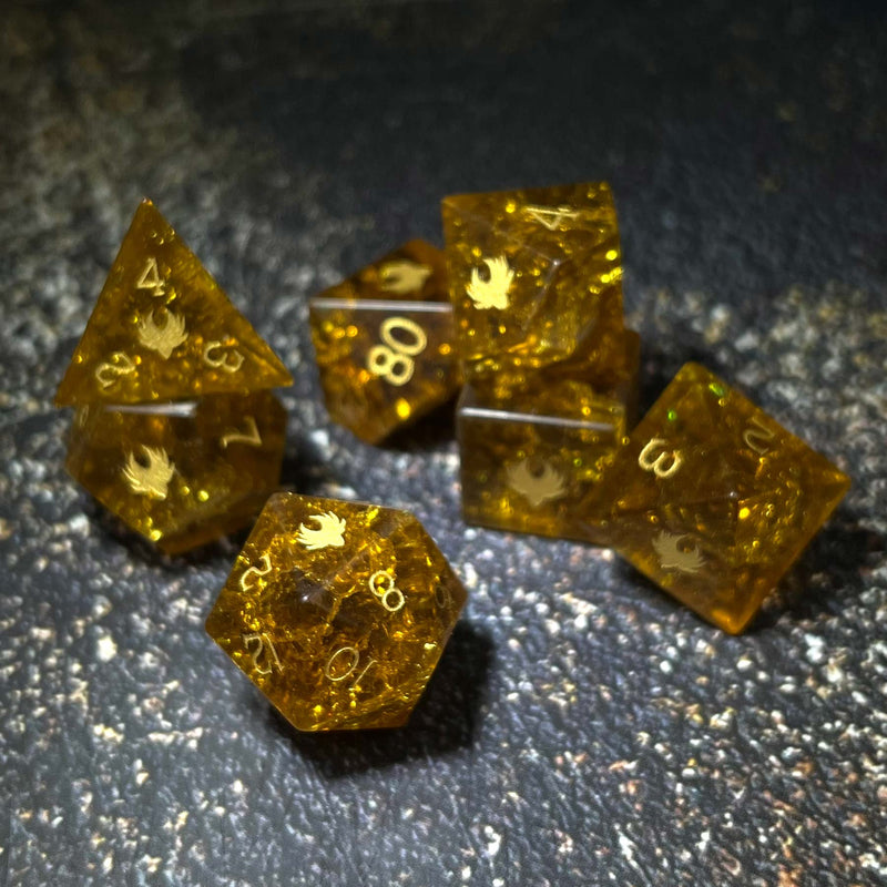 Fremen Honor - 7 Piece DnD Dice Set | Gemstone RPG Gaming Dice