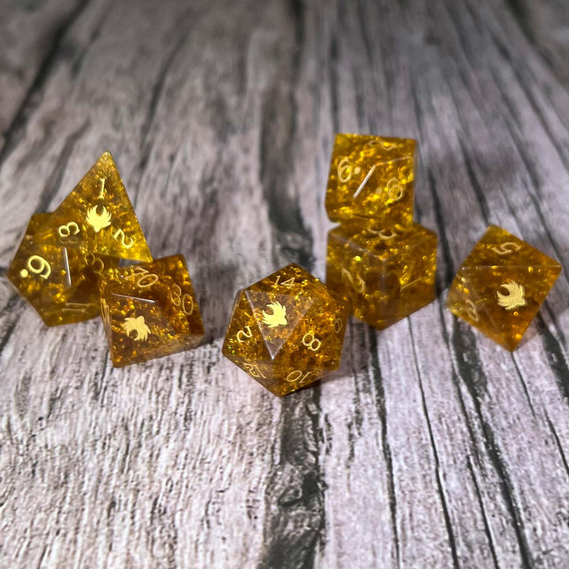 Fremen Honor - 7 Piece DnD Dice Set | Gemstone RPG Gaming Dice