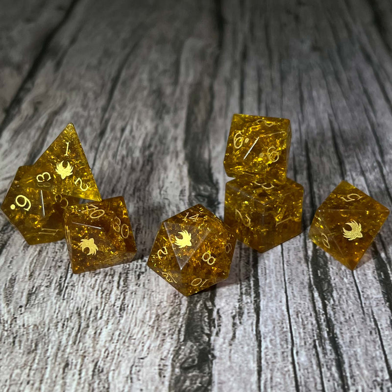 Fremen Honor - 7 Piece DnD Dice Set | Gemstone RPG Gaming Dice