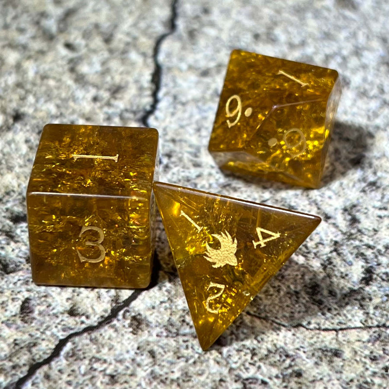 Fremen Honor - 7 Piece DnD Dice Set | Gemstone RPG Gaming Dice
