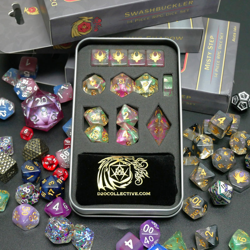 Mystery Hoard - 10 DnD Dice Sets + 1 Accessory