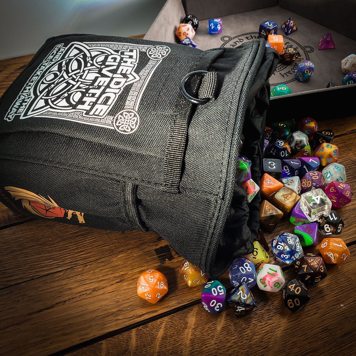 Dice Giveth and Taketh Deluxe DnD Dice Bag