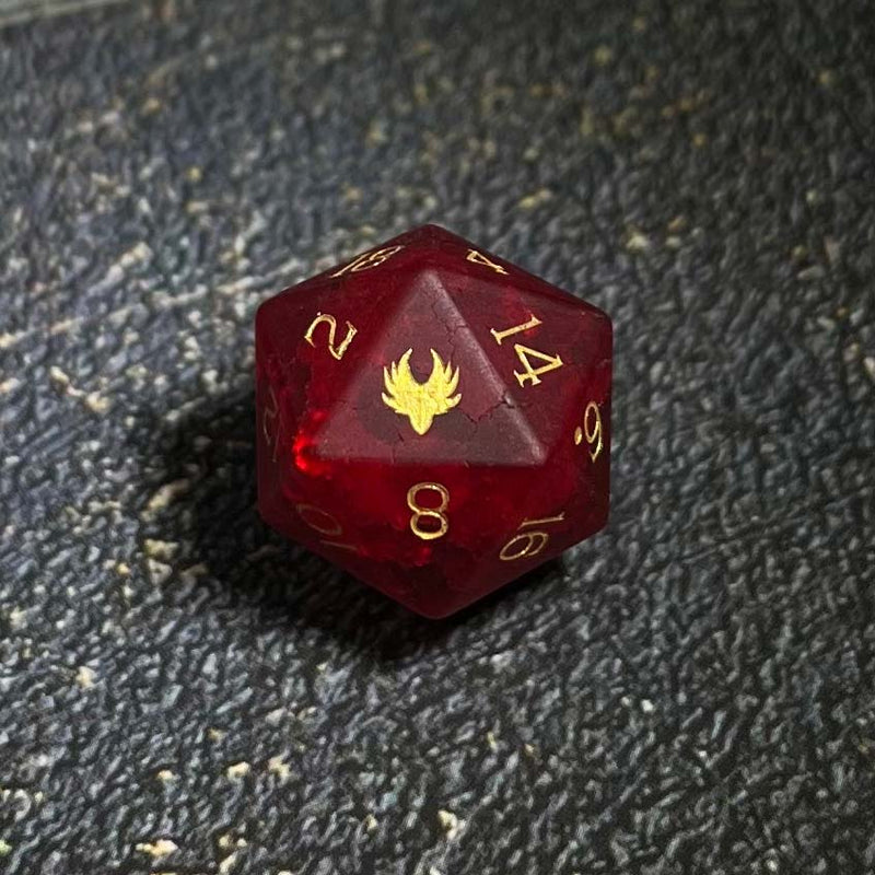 Tainted Harkonnen Industry - 7 Piece DnD Dice Set | Gemstone RPG Gaming Dice