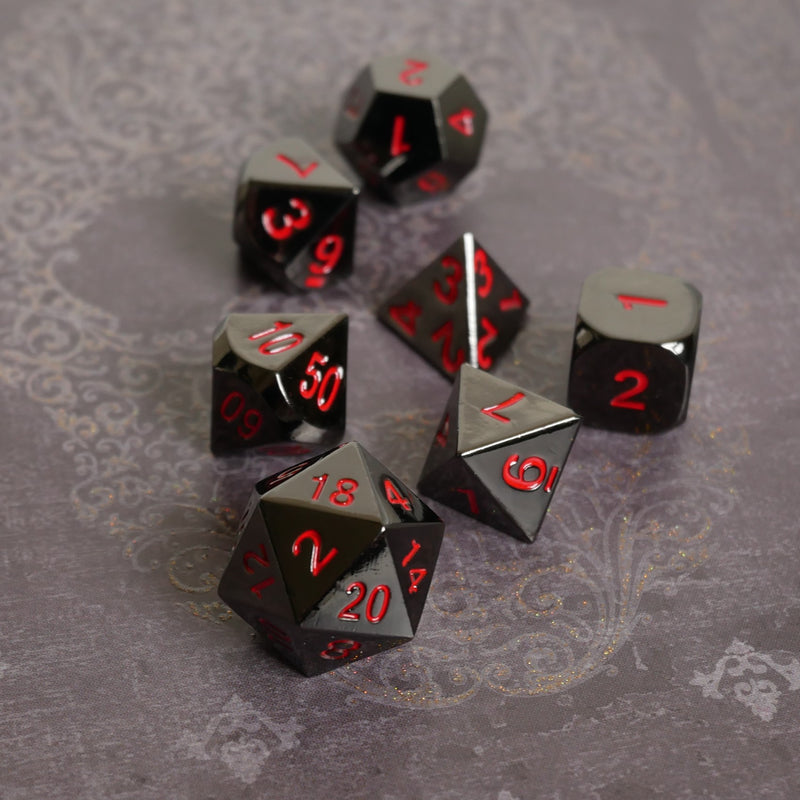 Ancient Passions - 7 Piece DnD Dice Set | Metal RPG Gaming Dice