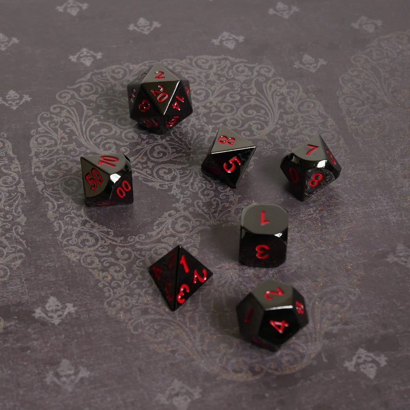 Ancient Passions - 7 Piece DnD Dice Set | Metal RPG Gaming Dice